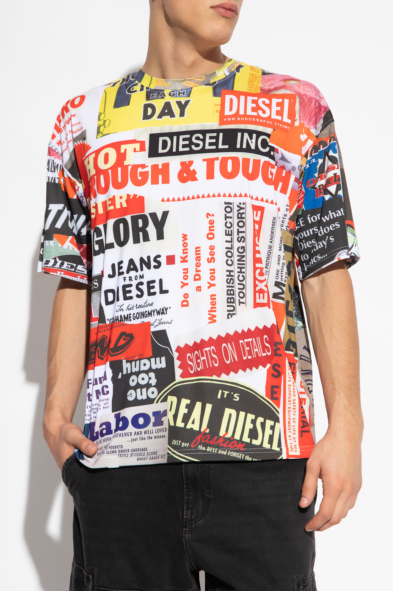 【SATIIIZ】DEBEL HART HALF SLEEVE T-SHIRT JUMBO TEE S/S DMGD (U.D.) | Visvim Official North American